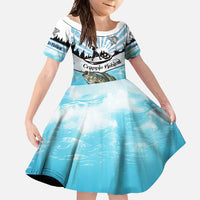 Personalized Crappie Fishing Family Matching Mermaid Dress and Hawaiian Shirt with Lake Water Splash Scene and Sunrise Silhouette Angler Design - Wonder Print Shop
