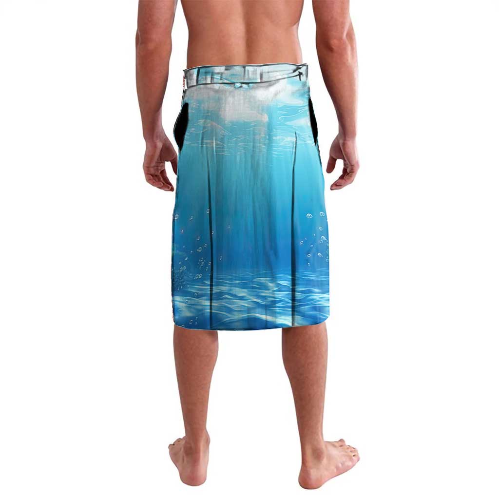 Personalized Crappie Fishing Lavalava with Lake Water Splash Scene and Sunrise Silhouette Angler Design - Wonder Print Shop