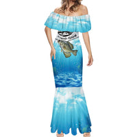 Personalized Crappie Fishing Mermaid Dress with Lake Water Splash Scene and Sunrise Silhouette Angler Design - Wonder Print Shop