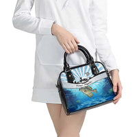 Personalized Crappie Fishing Shoulder Handbag with Lake Water Splash Scene and Sunrise Silhouette Angler Design - Wonder Print Shop