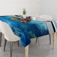 Personalized Crappie Fishing Tablecloth with Lake Water Splash Scene and Sunrise Silhouette Angler Design - Wonder Print Shop