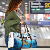 Personalized Crappie Fishing Travel Bag with Lake Water Splash Scene and Sunrise Silhouette Angler Design - Wonder Print Shop