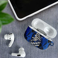 Personalized Motocross Rider AirPods Case with Blue Graffiti Splash Pattern - Wonder Print Shop