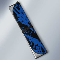 Personalized Motocross Rider Auto Sun Shade with Blue Graffiti Splash Pattern - Wonder Print Shop
