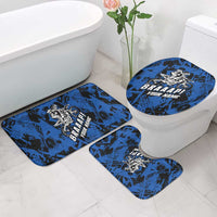 Personalized Motocross Rider Bathroom Set with Blue Graffiti Splash Pattern - Wonder Print Shop