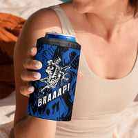Personalized Motocross Rider 4 in 1 Can Cooler Tumbler with Blue Graffiti Splash Pattern - Wonder Print Shop