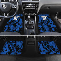 Personalized Motocross Rider Car Mats with Blue Graffiti Splash Pattern - Wonder Print Shop