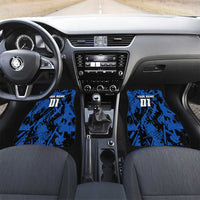 Personalized Motocross Rider Car Mats with Blue Graffiti Splash Pattern - Wonder Print Shop
