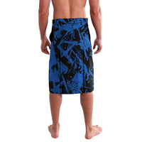Personalized Motocross Rider Lavalava with Blue Graffiti Splash Pattern - Wonder Print Shop