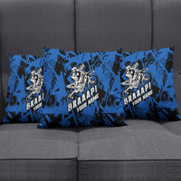 Personalized Motocross Rider Pillow Cover with Blue Graffiti Splash Pattern - Wonder Print Shop