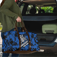 Personalized Motocross Rider Travel Bag with Blue Graffiti Splash Pattern - Wonder Print Shop