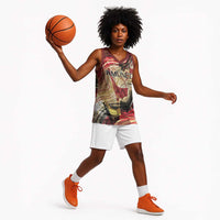 Amunet Basketball Jersey with Egyptian Queen Portrait Ancient Mythology