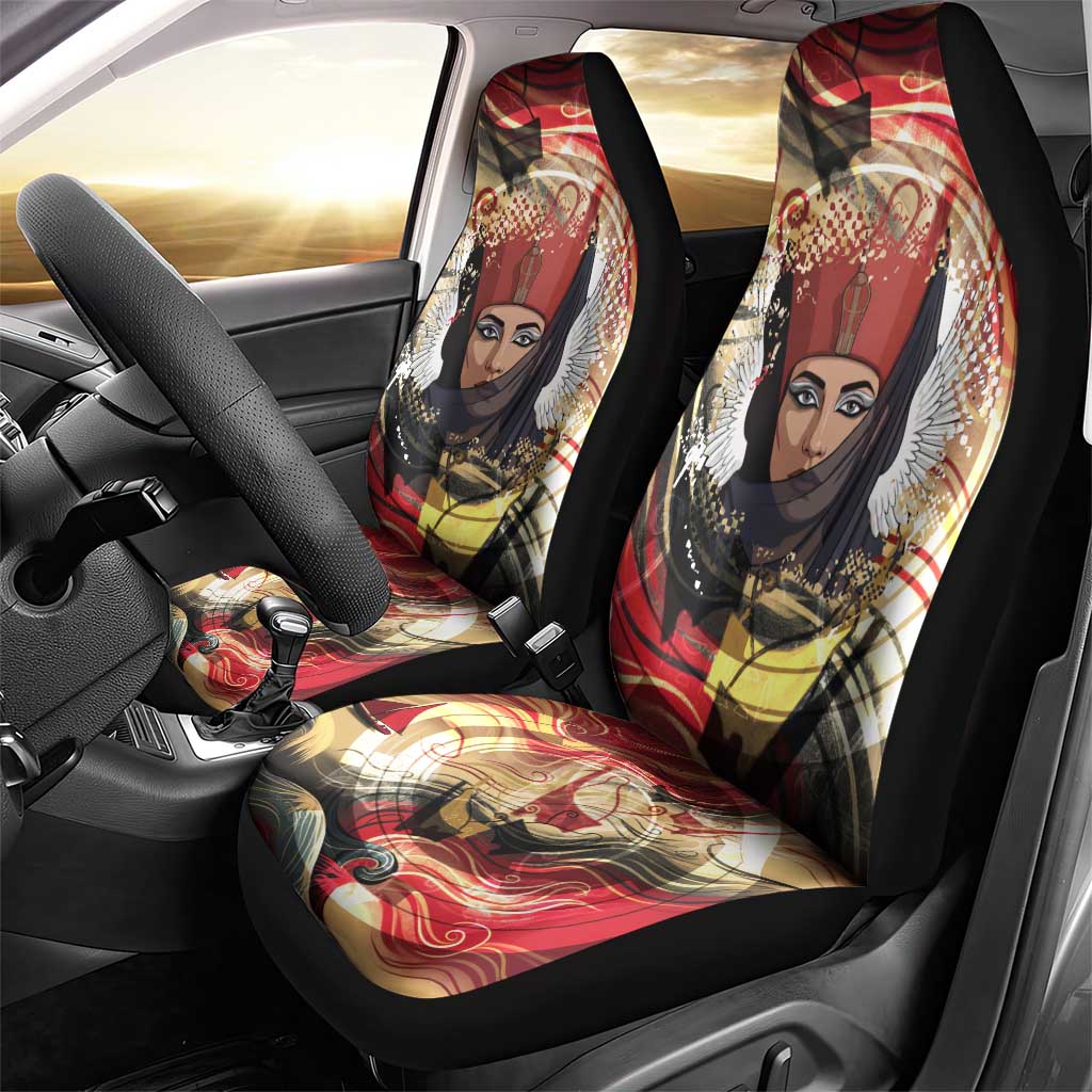 Amunet Car Seat Cover with Egyptian Queen Portrait Ancient Mythology