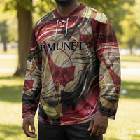 Amunet Hockey Jersey with Egyptian Queen Portrait Ancient Mythology
