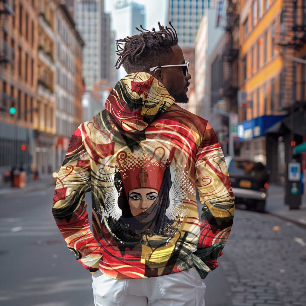 Amunet Hoodie with Egyptian Queen Portrait Ancient Mythology