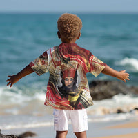 Amunet Kid Hawaiian Shirt with Egyptian Queen Portrait Ancient Mythology