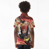 Amunet Kid Polo Shirt with Egyptian Queen Portrait Ancient Mythology