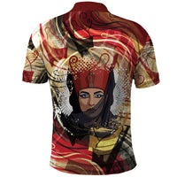 Amunet Polo Shirt with Egyptian Queen Portrait Ancient Mythology