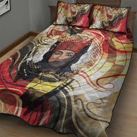 Amunet Quilt Bed Set with Egyptian Queen Portrait Ancient Mythology