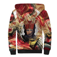 Amunet Sherpa Hoodie with Egyptian Queen Portrait Ancient Mythology