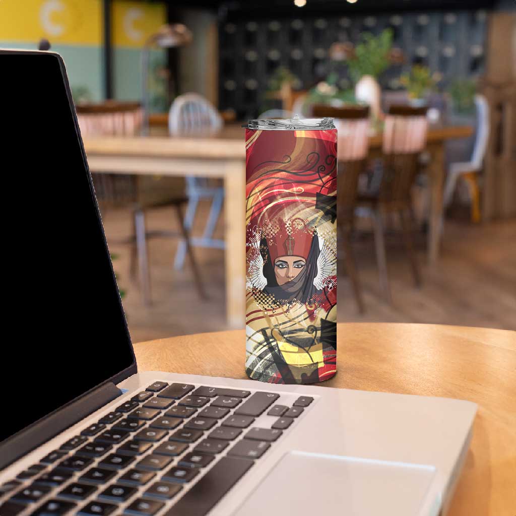 Amunet Skinny Tumbler with Egyptian Queen Portrait Ancient Mythology