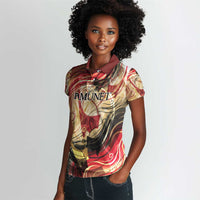 Amunet Women Polo Shirt with Egyptian Queen Portrait Ancient Mythology