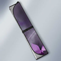 Anput Sacred Urn Auto Sun Shade with Papyrus Flowers Egyptian Guardian in Violet Mist