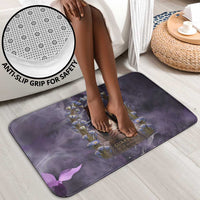 Anput Sacred Urn Bathroom Set with Papyrus Flowers Egyptian Guardian in Violet Mist