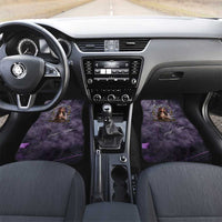 Anput Sacred Urn Car Mats with Papyrus Flowers Egyptian Guardian in Violet Mist