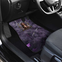 Anput Sacred Urn Car Mats with Papyrus Flowers Egyptian Guardian in Violet Mist