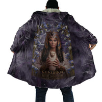 Anput Sacred Urn Cloak with Papyrus Flowers Egyptian Guardian in Violet Mist