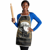 Anput Jackal Mask Apron with Full Moon Egyptian Afterlife Symbolism