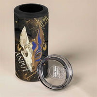 Anput Jackal Mask 4 in 1 Can Cooler Tumbler with Full Moon Egyptian Afterlife Symbolism