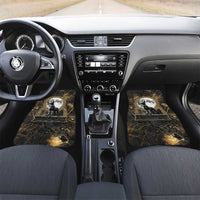 Anput Jackal Mask Car Mats with Full Moon Egyptian Afterlife Symbolism