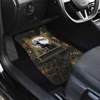 Anput Jackal Mask Car Mats with Full Moon Egyptian Afterlife Symbolism
