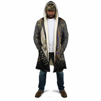 Anput Jackal Mask Cloak with Full Moon Egyptian Afterlife Symbolism