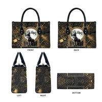 Anput Jackal Mask Leather Bag with Full Moon Egyptian Afterlife Symbolism