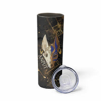 Anput Jackal Mask Skinny Tumbler with Full Moon Egyptian Afterlife Symbolism