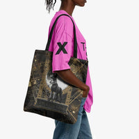 Anput Jackal Mask Tote Bag with Full Moon Egyptian Afterlife Symbolism