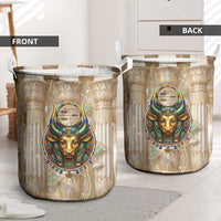 Hathor Laundry Basket with Sacred Cow Head Egyptian Fertility Symbolism