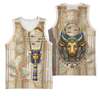 Hathor Basketball Jersey with Sacred Cow Head Egyptian Fertility Symbolism