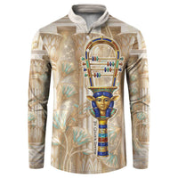 Hathor Button Sweatshirt with Sacred Cow Head Egyptian Fertility Symbolism