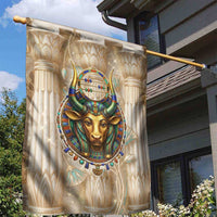 Hathor Garden Flag with Sacred Cow Head Egyptian Fertility Symbolism