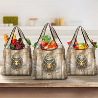 Hathor Grocery Bag with Sacred Cow Head Egyptian Fertility Symbolism