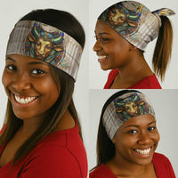 Hathor Neck Gaiter with Sacred Cow Head Egyptian Fertility Symbolism