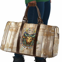 Hathor Travel Bag with Sacred Cow Head Egyptian Fertility Symbolism
