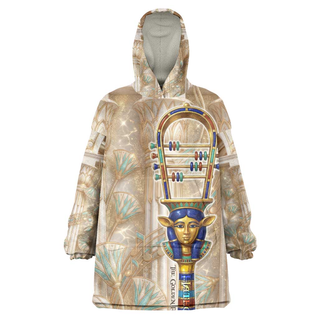 Hathor Wearable Blanket Hoodie with Sacred Cow Head Egyptian Fertility Symbolism
