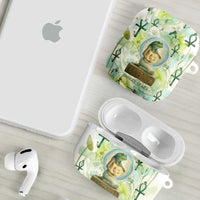 Heqet Nile Ankh Symbol AirPods Case Egyptian Lotus Motif in Watercolor Life Theme