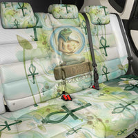 Heqet Nile Ankh Symbol Back Car Seat Cover Egyptian Lotus Motif in Watercolor Life Theme