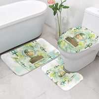 Heqet Nile Ankh Symbol Bathroom Set Egyptian Lotus Motif in Watercolor Life Theme